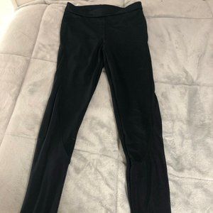 Black leggings with mesh sides